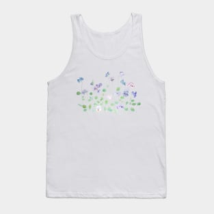 colorful pansies watercolor Tank Top